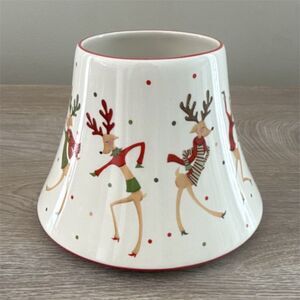 Yankee Candle Christmas Reindeer Ceramic Candle Holder for Jar/Container Candle